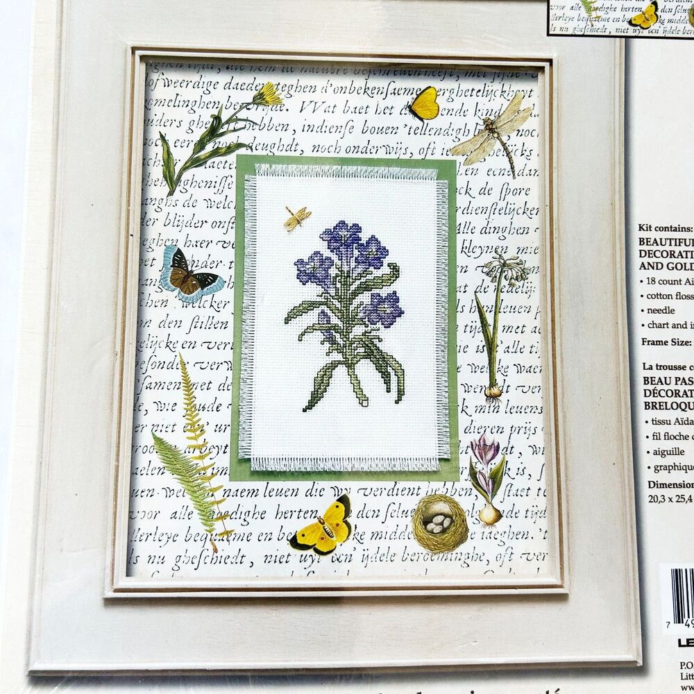 Nature Collection Wildflower Counted Cross Stitch Kit with Mat Leisure Arts